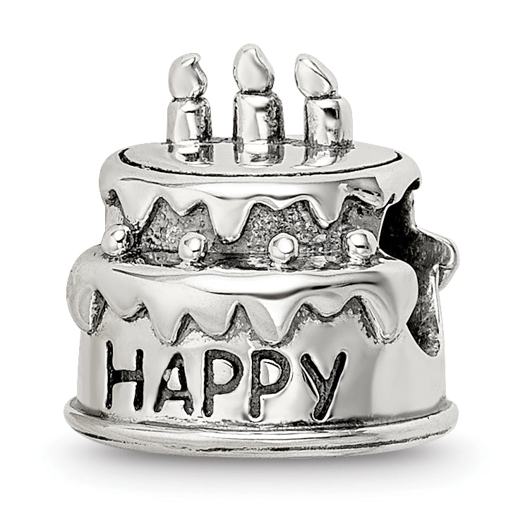 Sterling Silver Reflections Birthday Cake Bead