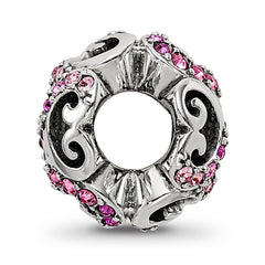 Sterling Silver Reflections with Crystals Renaissance Bead