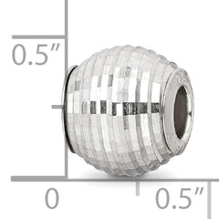 Sterling Silver Reflections Diamond Cut Bead