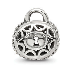 Sterling Silver Reflections Filigree Padlock Bead