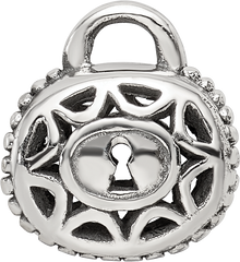 Sterling Silver Reflections Filigree Padlock Bead