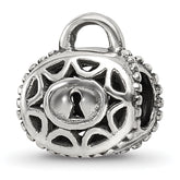 Sterling Silver Reflections Filigree Padlock Bead