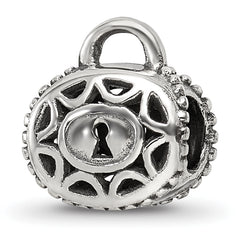 Sterling Silver Reflections Filigree Padlock Bead