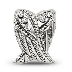 Sterling Silver Reflections Preciosa Crystal Wings Bead
