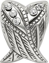 Sterling Silver Reflections Preciosa Crystal Wings Bead