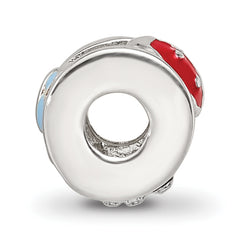 Sterling Silver Reflections Enamel Preciosa Crystal Ladybug Kids Bead