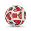 Sterling Silver Reflections Red Heart Enameled Bead