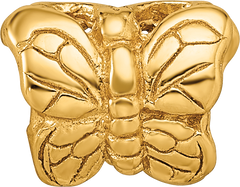 Sterling Silver Gold-plated Reflections Butterfly Bead