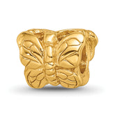 Sterling Silver Gold-plated Reflections Butterfly Bead