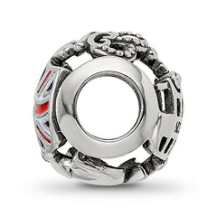 Sterling Silver Reflections Enameled England Theme Bead