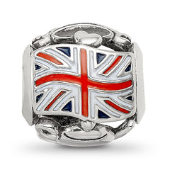 Sterling Silver Reflections Enameled England Theme Bead
