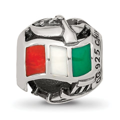 Sterling Silver Reflections Enameled Italy Theme Bead