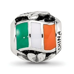 Sterling Silver Reflections Enameled Ireland Theme Bead