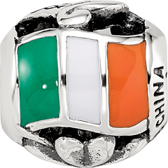 Sterling Silver Reflections Enameled Ireland Theme Bead