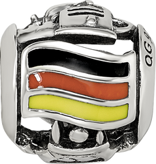 Sterling Silver Reflections Enameled Germany Theme Bead