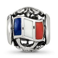 Sterling Silver Reflections Enameled French Theme Bead