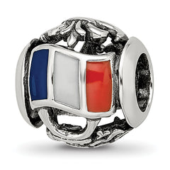 Sterling Silver Reflections Enameled French Theme Bead