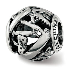 Sterling Silver Reflections Enameled Switzerland Theme Bead