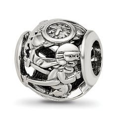 Sterling Silver Reflections Enameled Switzerland Theme Bead