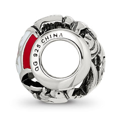 Sterling Silver Reflections Enameled Canada Theme Bead