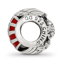 Sterling Silver Reflections Enameled USA Theme Bead