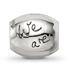 Sterling Silver Reflections Antiqued We Are Family Flower Bead