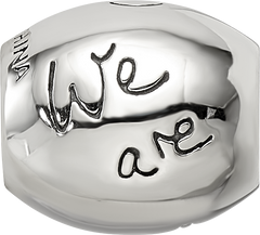 Sterling Silver Reflections Antiqued We Are Family Flower Bead