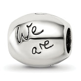 Sterling Silver Reflections Antiqued We Are Family Flower Bead