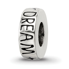 Sterling Silver Reflections Blue Crystal Dream Spacer Bead