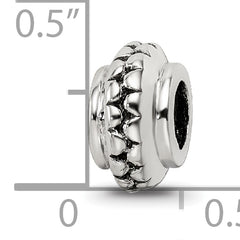Sterling Silver Reflections Polished Grooved Gripper Bead