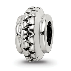 Sterling Silver Reflections Polished Grooved Gripper Bead