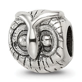 Sterling Silver Reflections Owl Head Bead