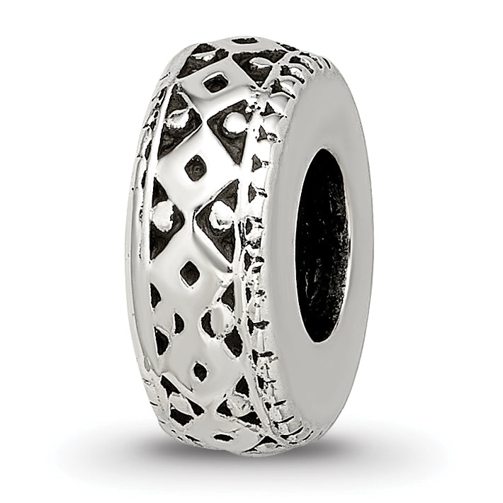 Sterling Silver Reflections Antiqued Bali Gripper Bead