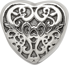Sterling Silver Reflections Filigree Heart Bead