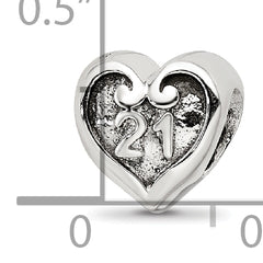Sterling Silver Reflections 21 Heart Bead