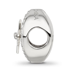 Sterling Silver Reflections Gold Tone CZ Moveable Compass Bead