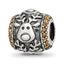 Sterling Silver Reflections Crystals Reindeer Bead