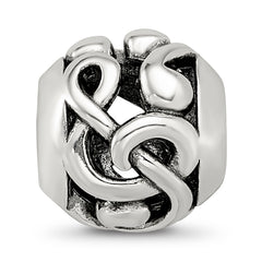 Sterling Silver Reflections Musical Notes Bead