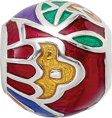 Sterling Silver Reflections City Impressions Mexico Moasic Enamel Bead