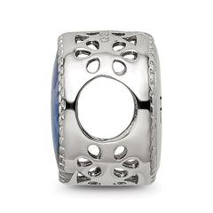 Sterling Silver Reflections Rhodium-plated February Flower Bead