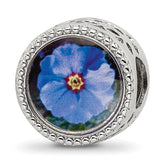 Sterling Silver Reflections Rhodium-plated February Flower Bead