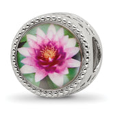 Sterling Silver Reflections Rhodium-plated July Flower Bead