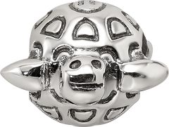 Sterling Silver Reflections Antiqued Turtle Bead