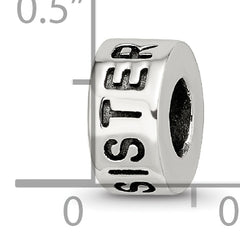 Sterling Silver Reflections Antiqued Sister Bead