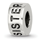 Sterling Silver Reflections Antiqued Sister Bead