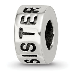 Sterling Silver Reflections Antiqued Sister Bead