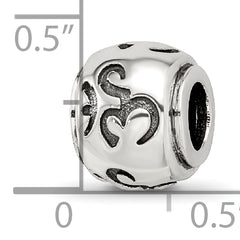 Sterling Silver Reflections Antiqued Om Bead