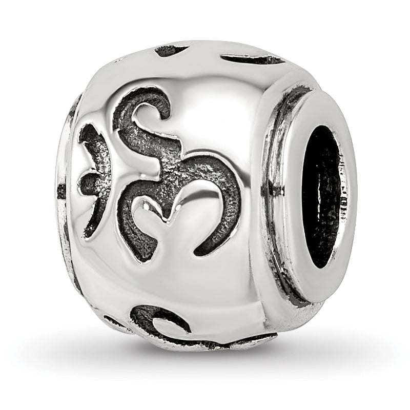 Sterling Silver Reflections Antiqued Om Bead