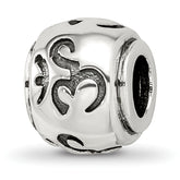 Sterling Silver Reflections Antiqued Om Bead