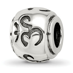 Sterling Silver Reflections Antiqued Om Bead